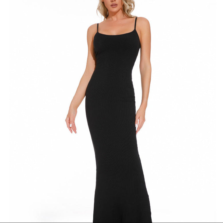 Robe gainante 2-en-1 – Élégance & effet sculptant intégré